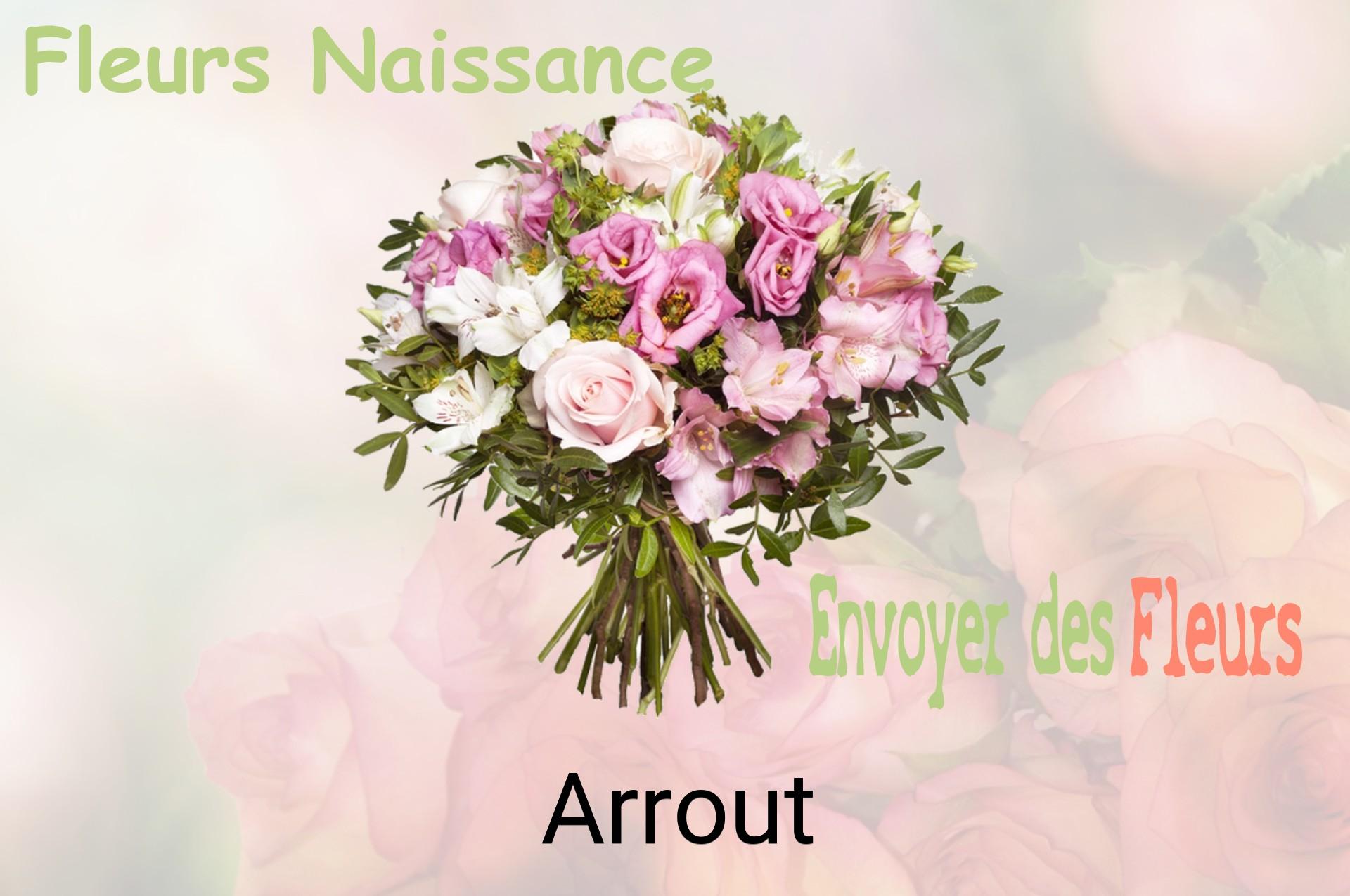 Bouquet de fleurs de naissance livré à Arrout